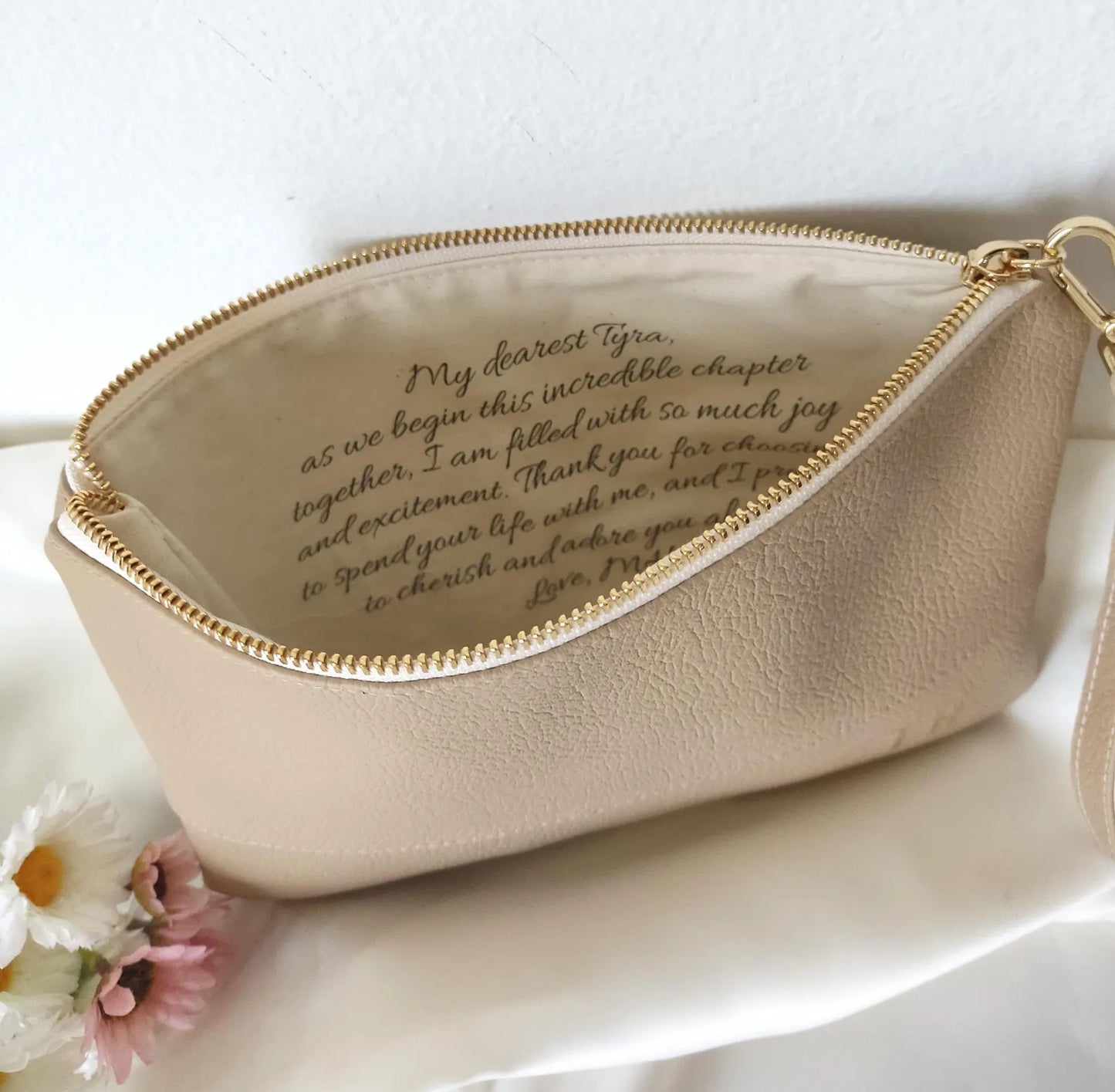 Personalized Clutch with Custom Note