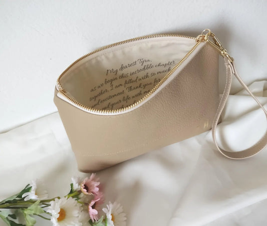 Personalized Clutch with Custom Note